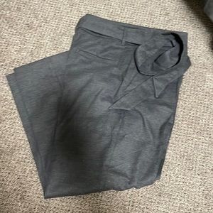 Loft Tie Waist straight pants, size 10, charcoal color